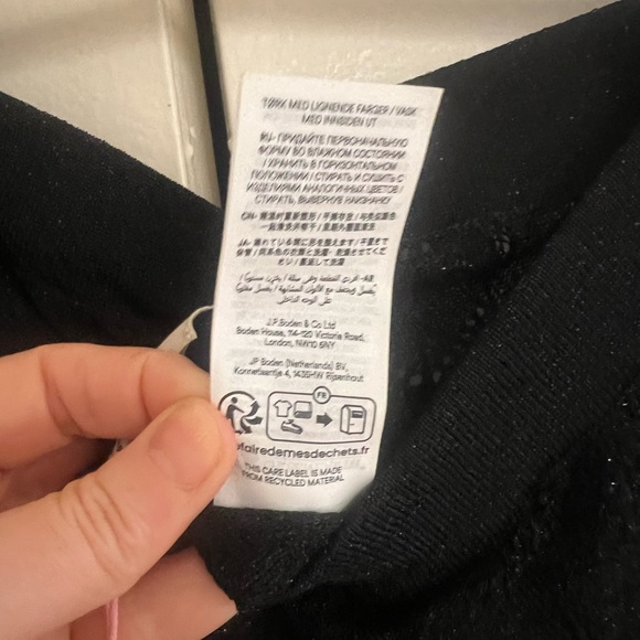 Boden Black Knit Sheer Resort Pants NWT Size 10 Beach Cover Up Wide Leg - Picture 10 of 12